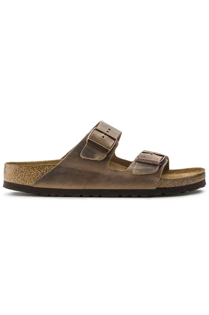 Birkenstock Arizona Soft Footbed Oiled Nubuck Leather Regular Fit Unisex Sandals