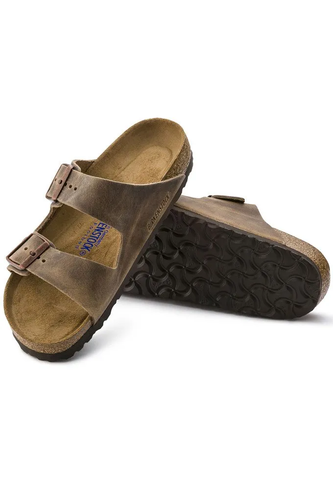 Birkenstock Arizona Soft Footbed Oiled Nubuck Leather Regular Fit Unisex Sandals