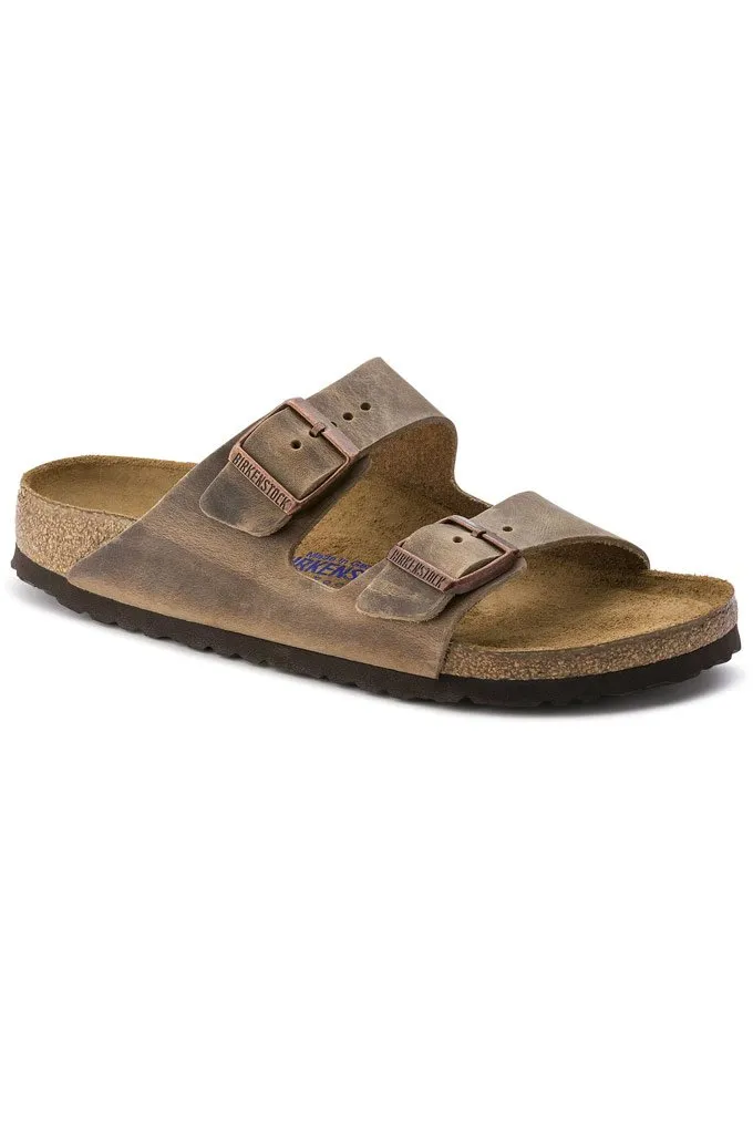 Birkenstock Arizona Soft Footbed Oiled Nubuck Leather Regular Fit Unisex Sandals