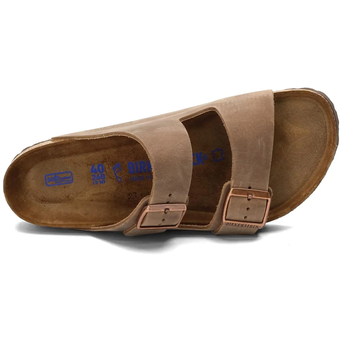 Birkenstock Men's Tobacco Brown 7 Medium US Arizona Soft Footbed Sandals - 552811-40