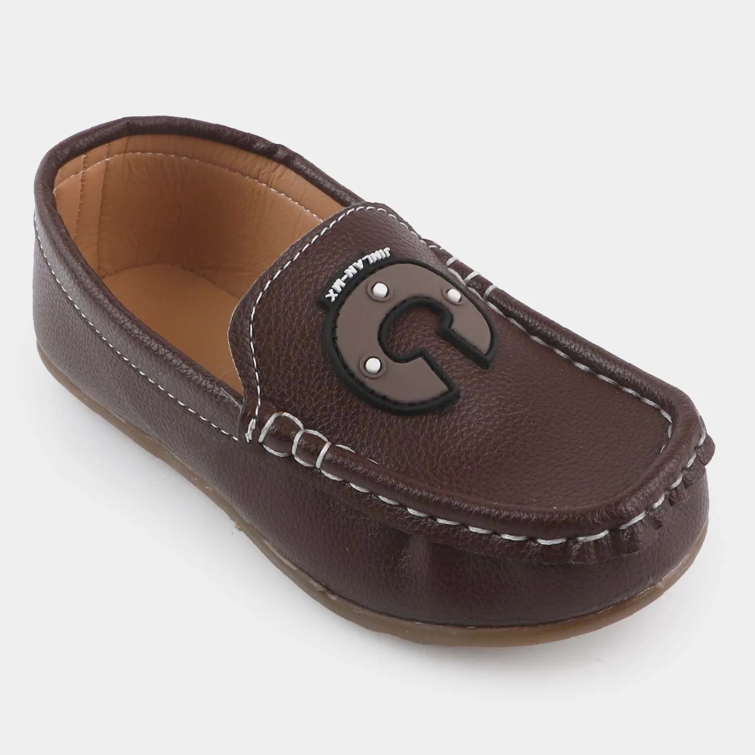 Boys Loafers R-208-BROWN