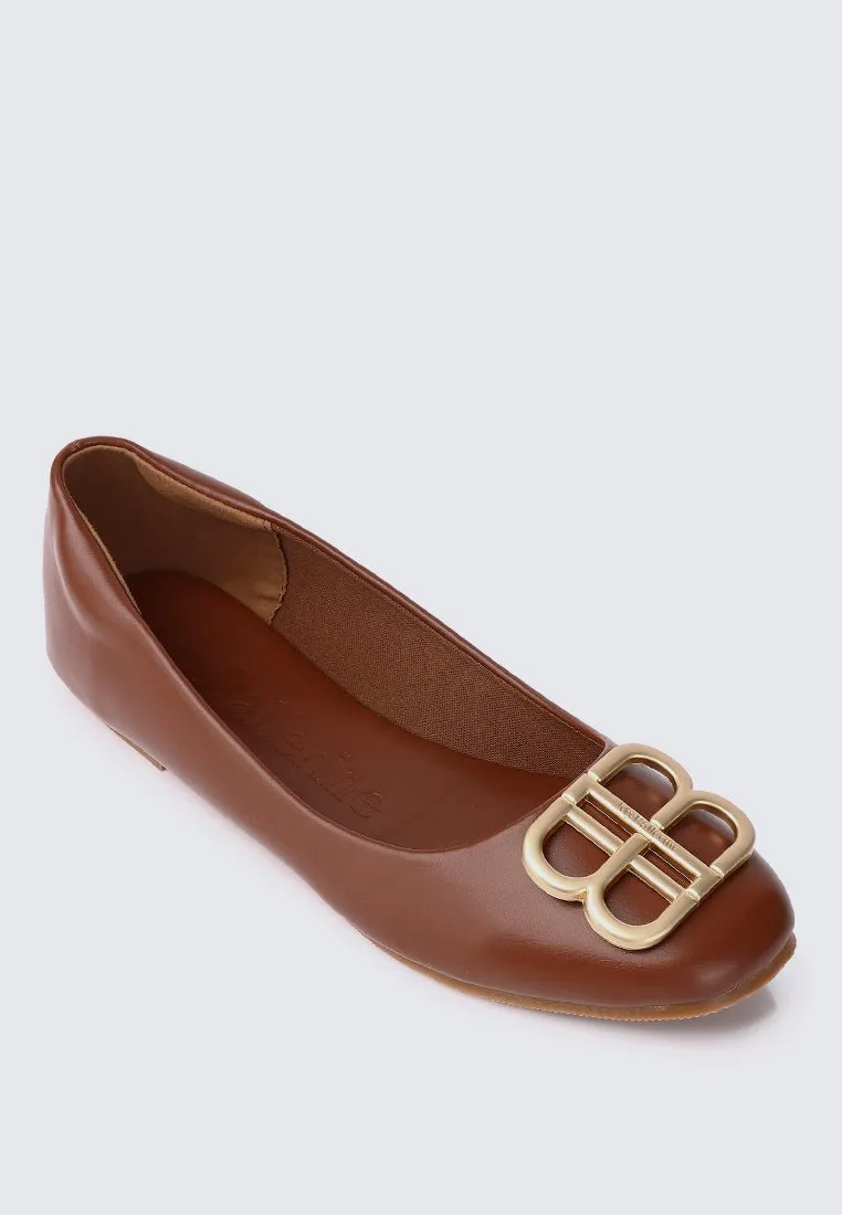 Brenda Comfy Ballerina In Brown