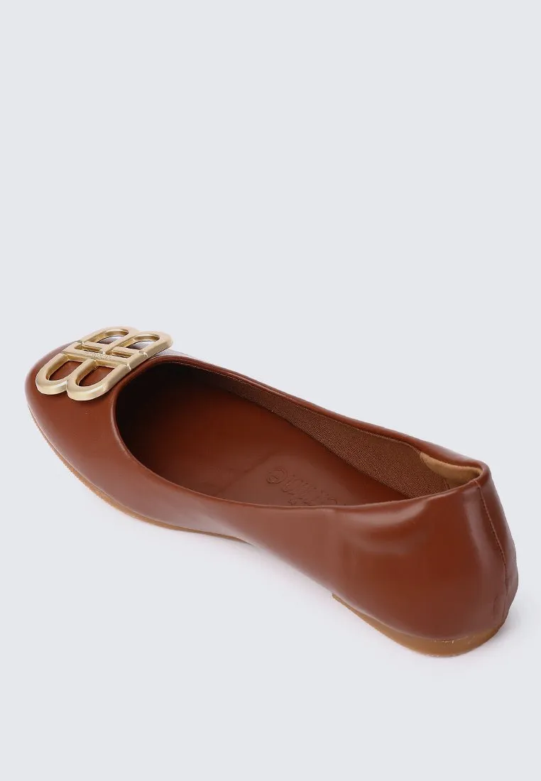 Brenda Comfy Ballerina In Brown