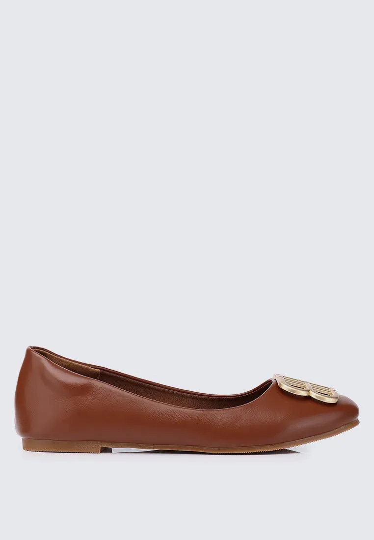 Brenda Comfy Ballerina In Brown