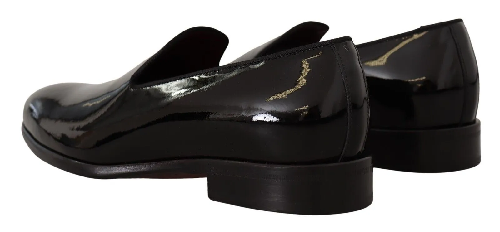 Dolce & Gabbana Black Patent Leather Formal Loafers Dress Shoes