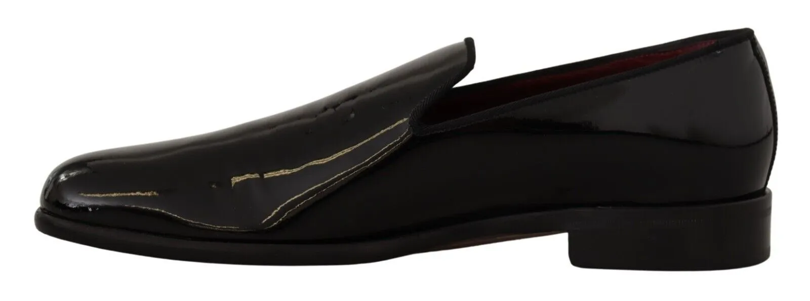 Dolce & Gabbana Black Patent Leather Formal Loafers Dress Shoes