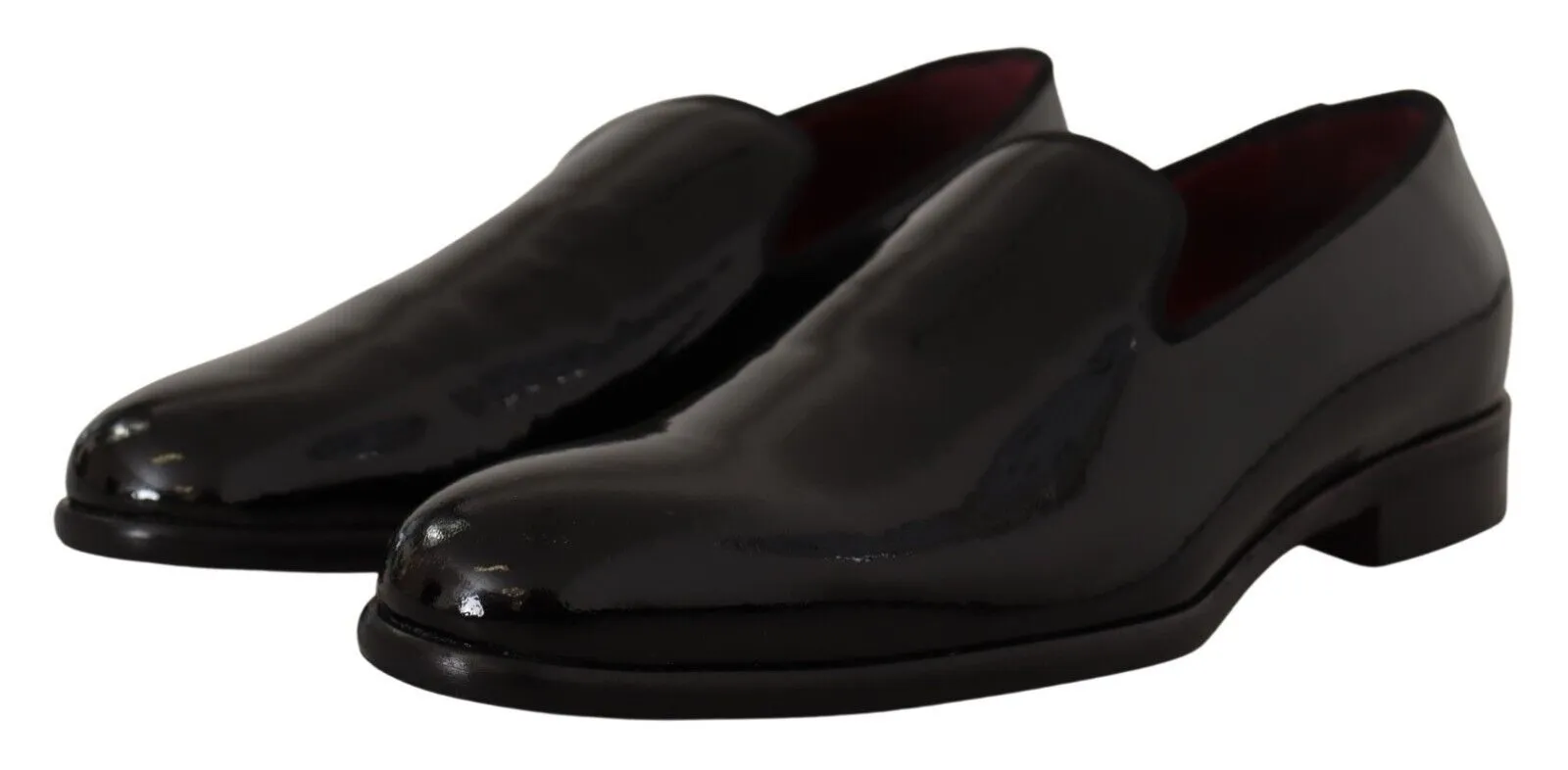 Dolce & Gabbana Black Patent Leather Formal Loafers Dress Shoes