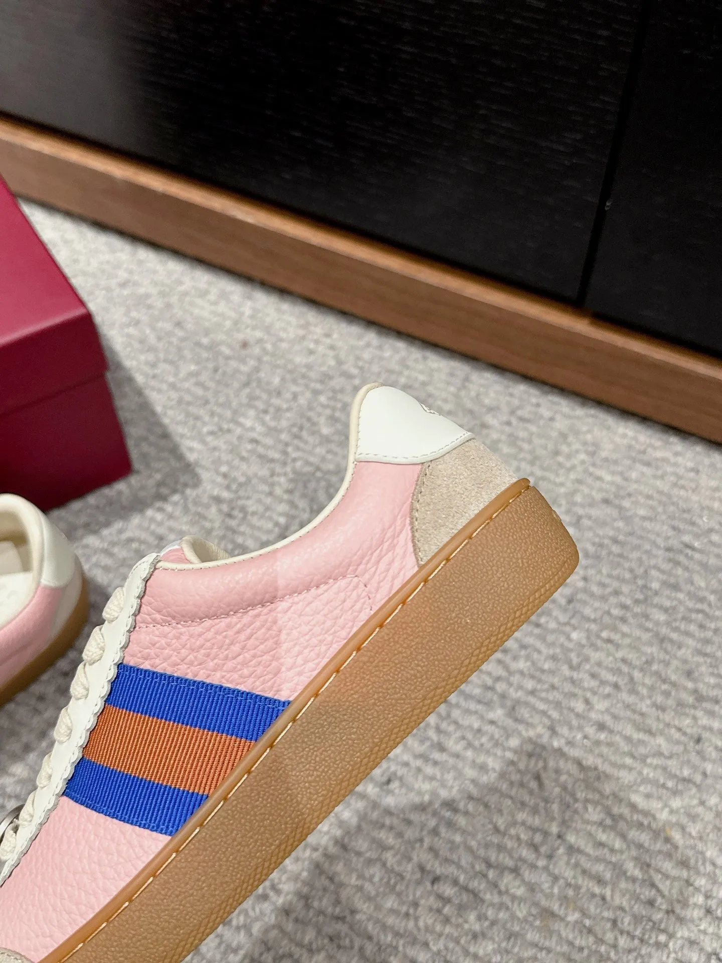 GG & ADIDAS SNEAKER LIGHT PINK CALFSKIN