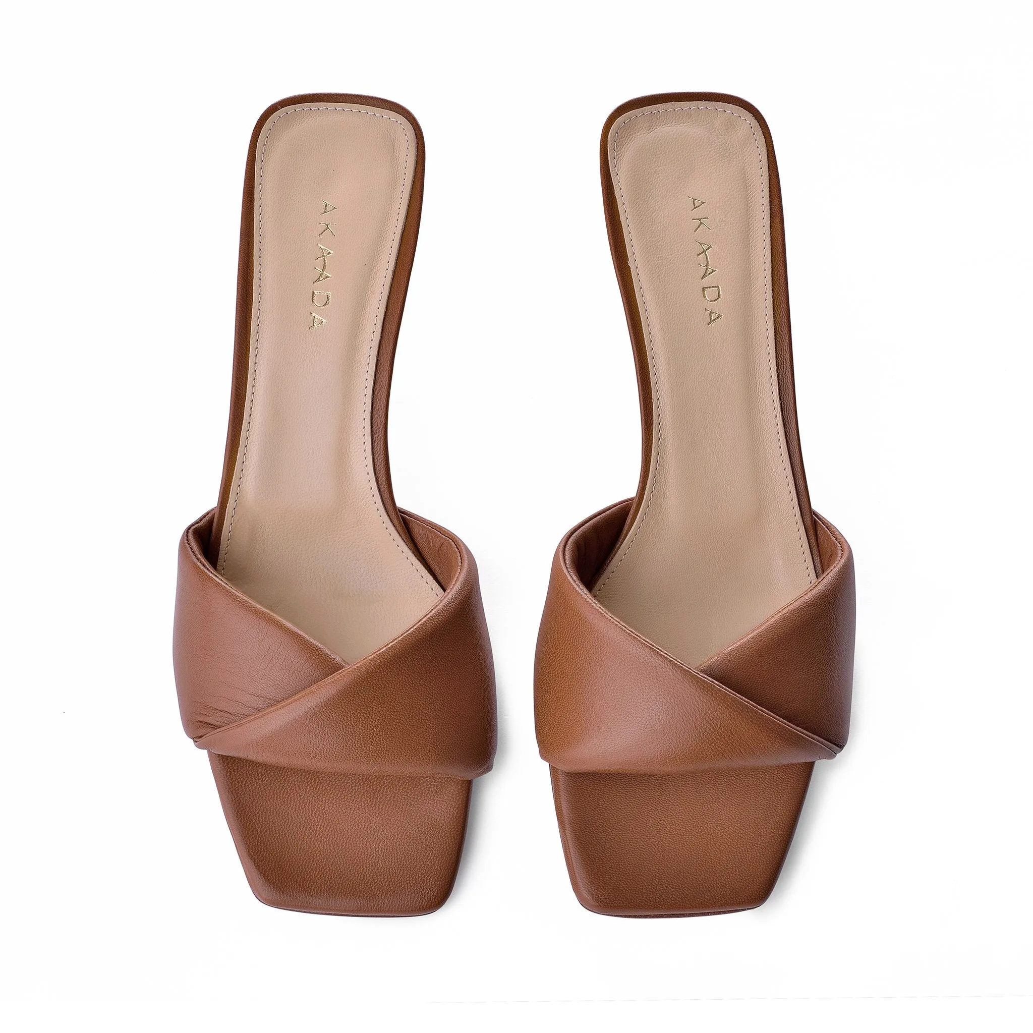 Haya Cognac Soft Leather Sandals