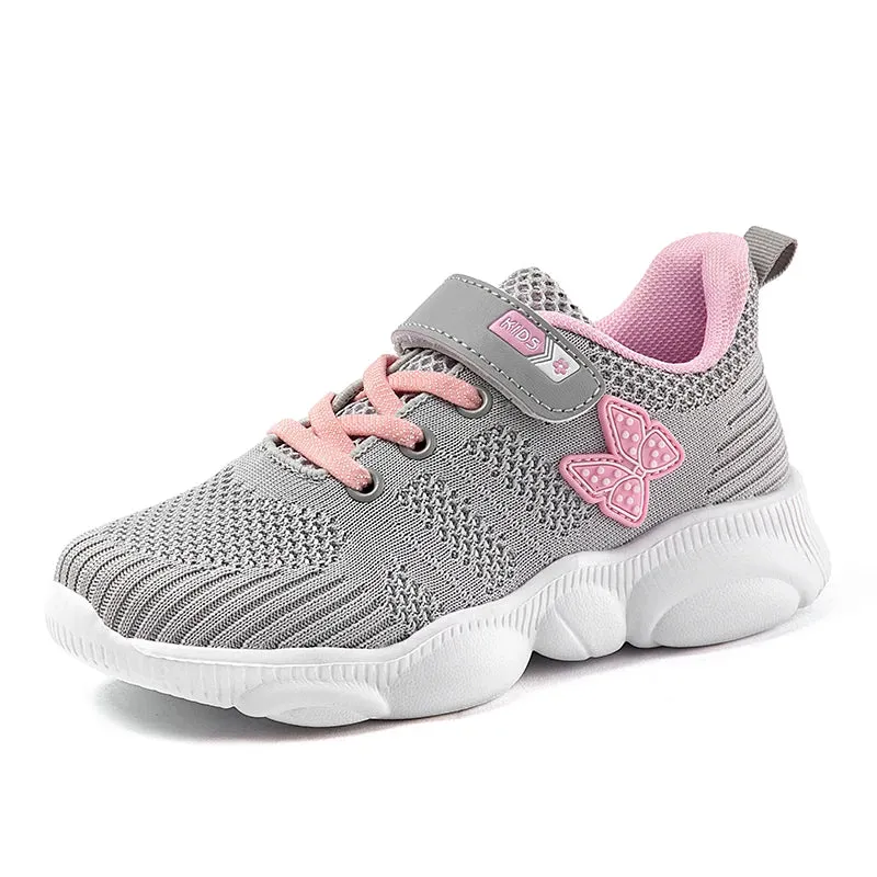 Kids Girls Classic Breathable Mesh Running Sneakers