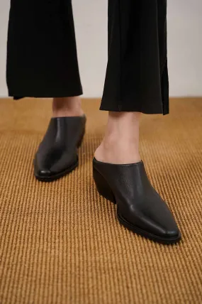 LEATHER BOOT MULES