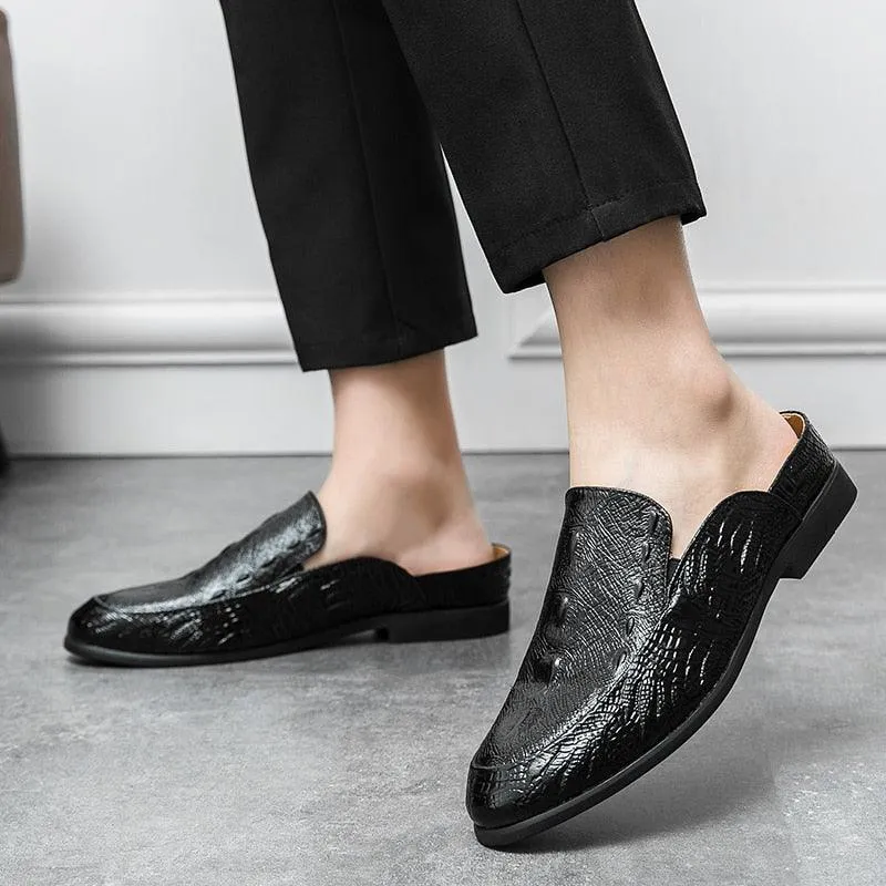 Mens Genuine Leather Slip On Loafers