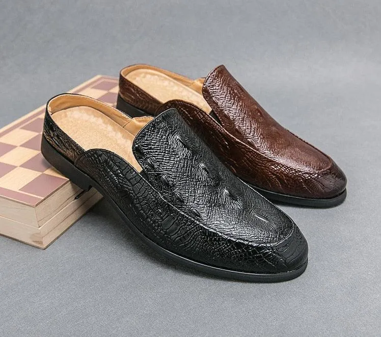 Mens Genuine Leather Slip On Loafers