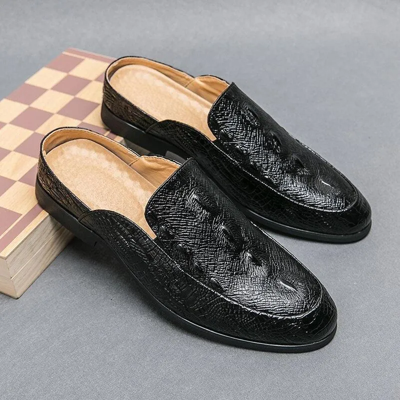 Mens Genuine Leather Slip On Loafers