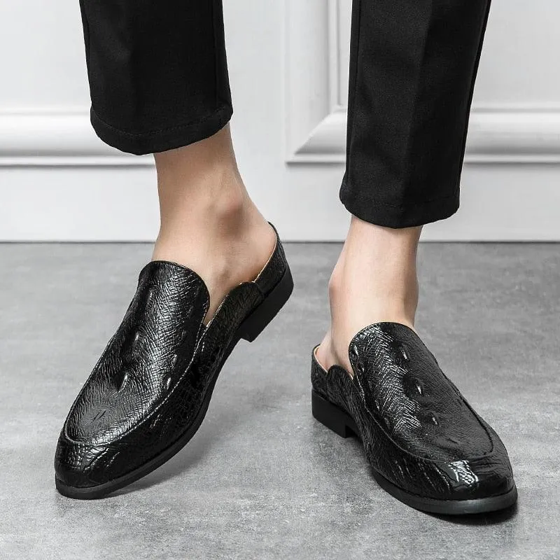 Mens Genuine Leather Slip On Loafers