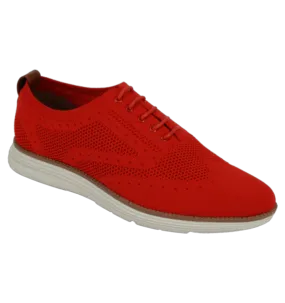 Men's Red Casual Lace-Up Shoes Soft Material Loafer by New York City