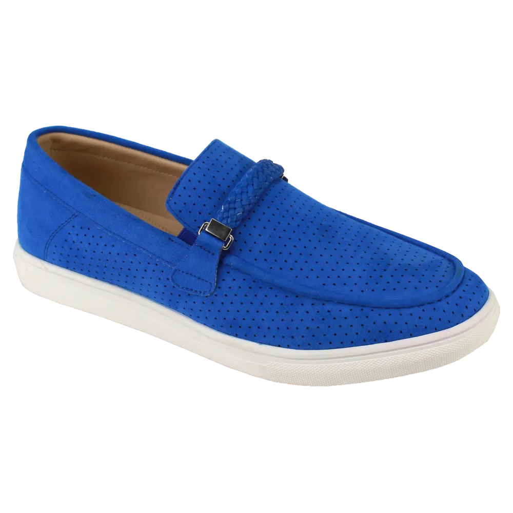 Men's Royal blue Casual Slip-On Shoes Suede Material Fashion Design Loafer