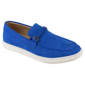 Men's Royal blue Casual Slip-On Shoes Suede Material Fashion Design Loafer