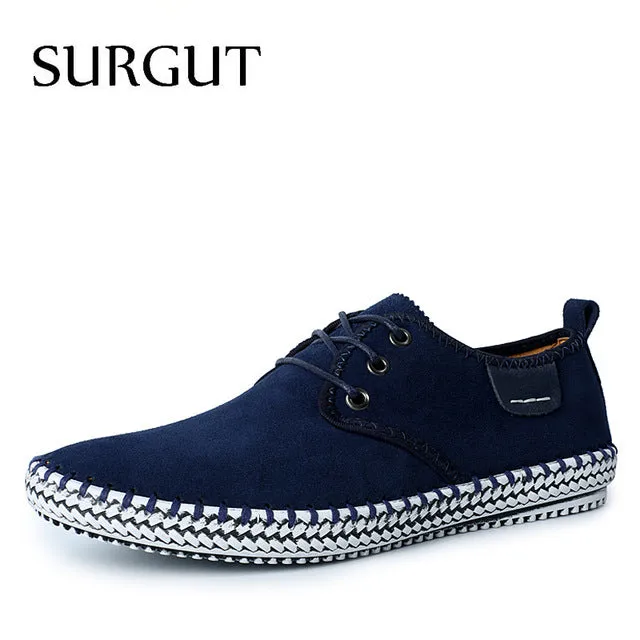 Minimalist Design 100% Genuine Suede Leather Mens Leisure Flat Brand Spring Formal Casual Dress Flat Oxford Shoes