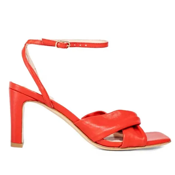 Mona Red | Soft leather sandal