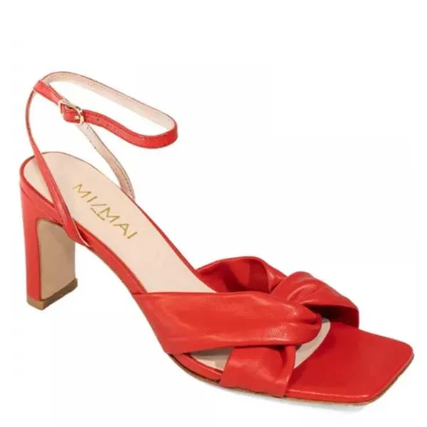 Mona Red | Soft leather sandal