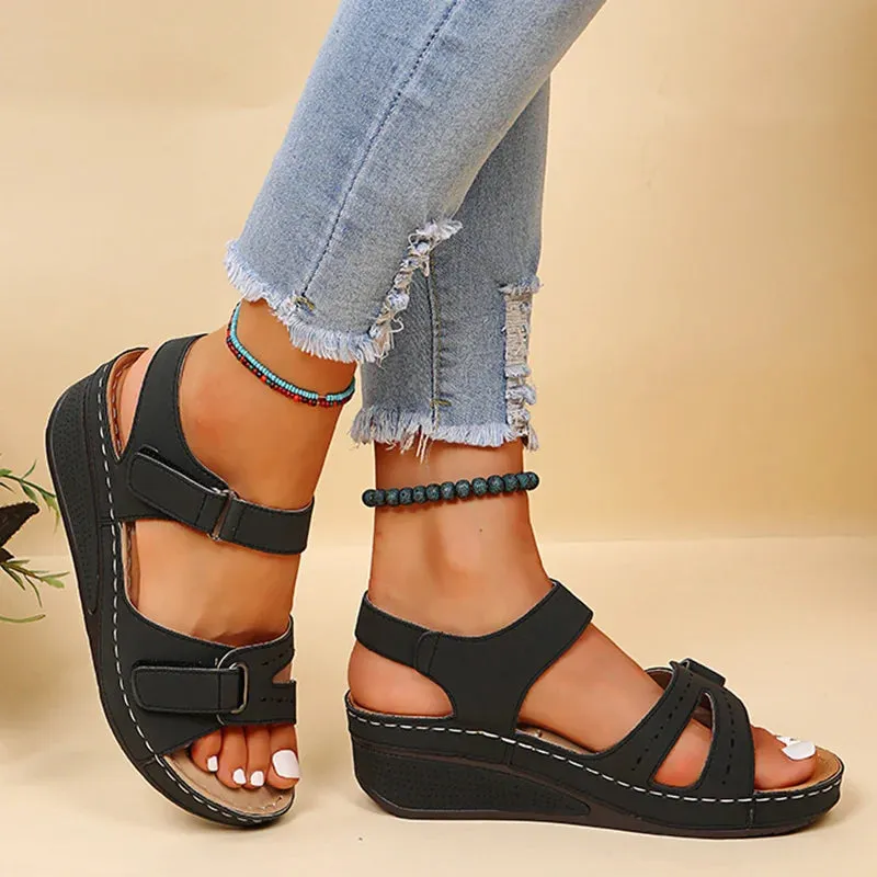 New Sandals Shoes Women Soft Slip On Open Toe Party Footwear