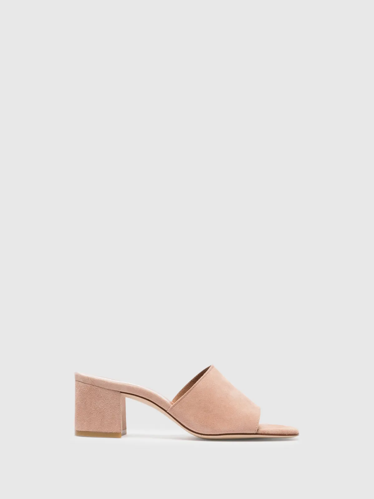 Pink Open Toe Mules