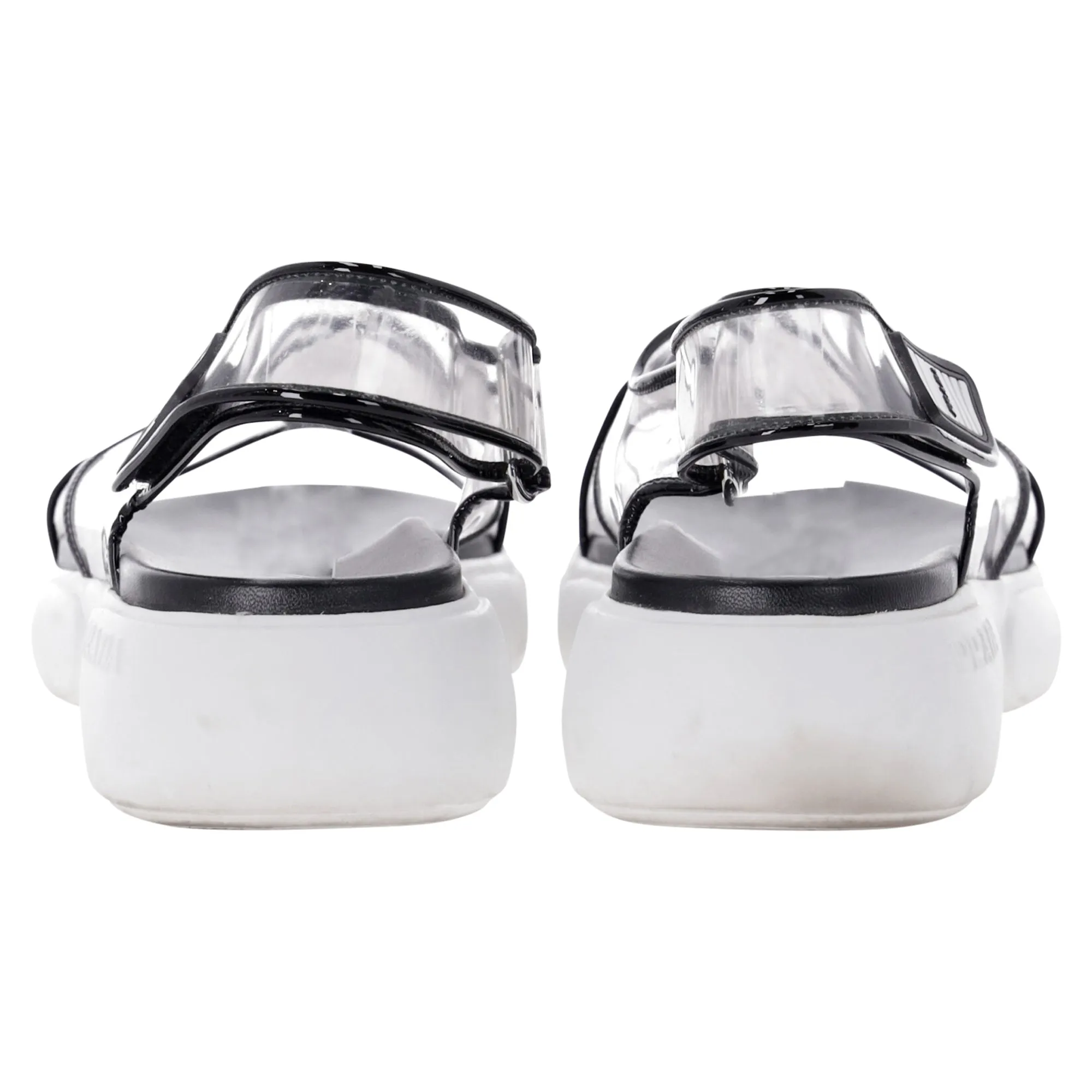 Prada Cloudbust Sandals in Clear Plastic