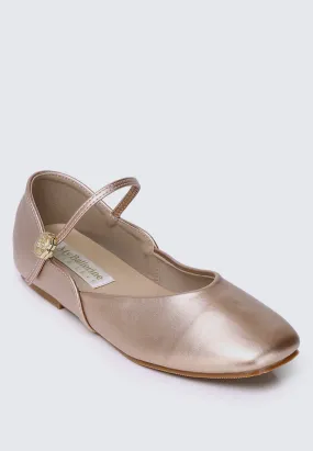 Pétale De Rose Comfy Ballerina In Rose Gold