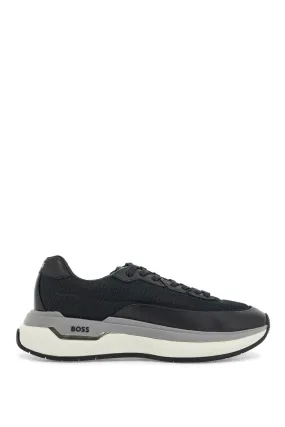 Sneakers Void_runn_ltny Dark Blue Mix Materials Rubber Sole