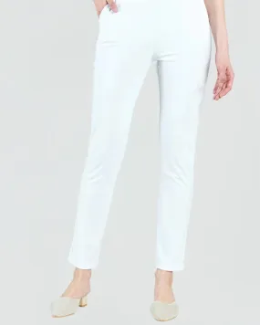 Soft Heavy Knit Straight Leg Pant in White | White