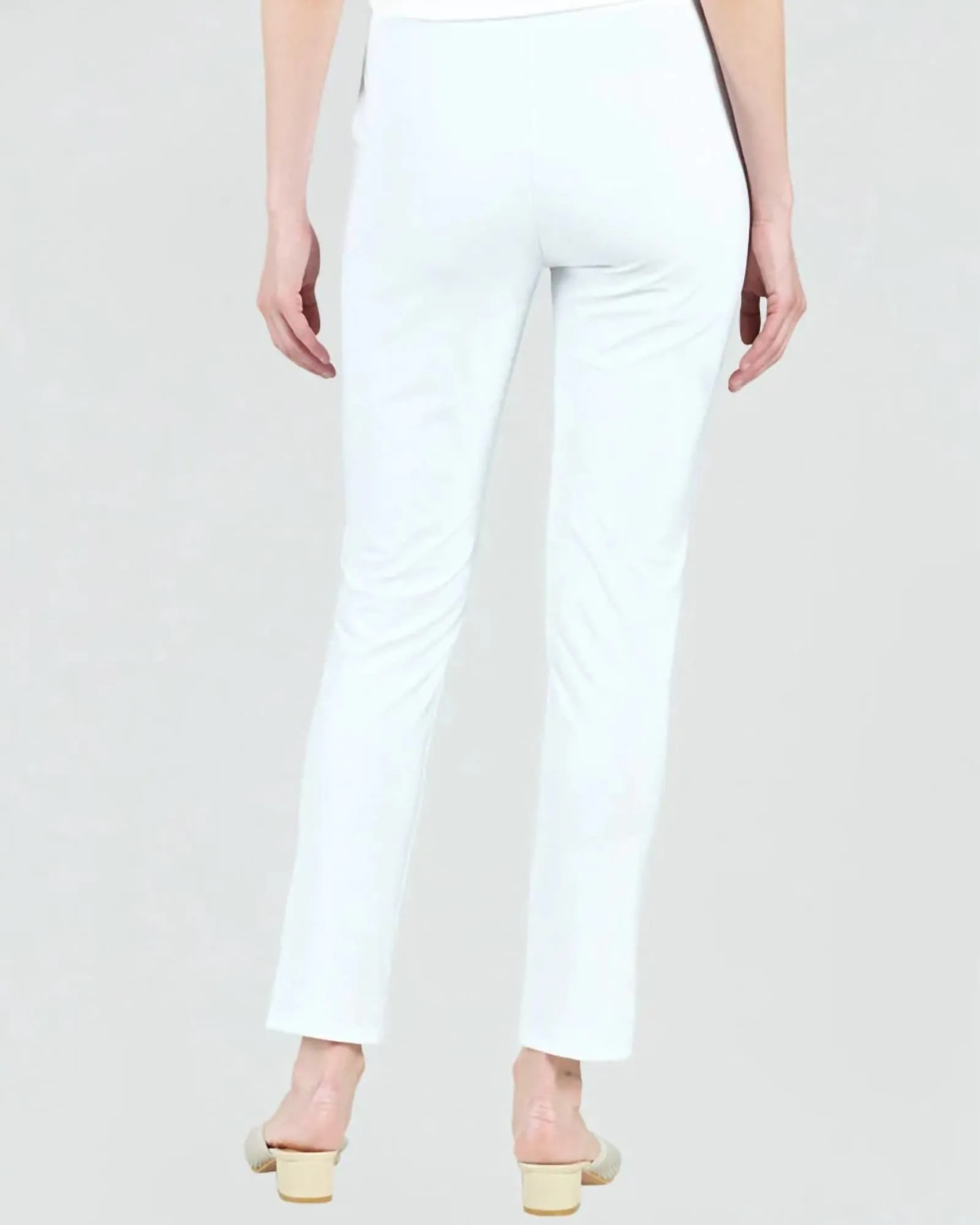 Soft Heavy Knit Straight Leg Pant in White | White