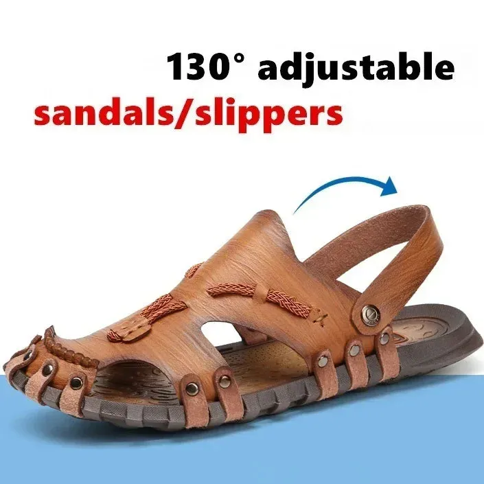 Soft Insole Leather Casual Sandals