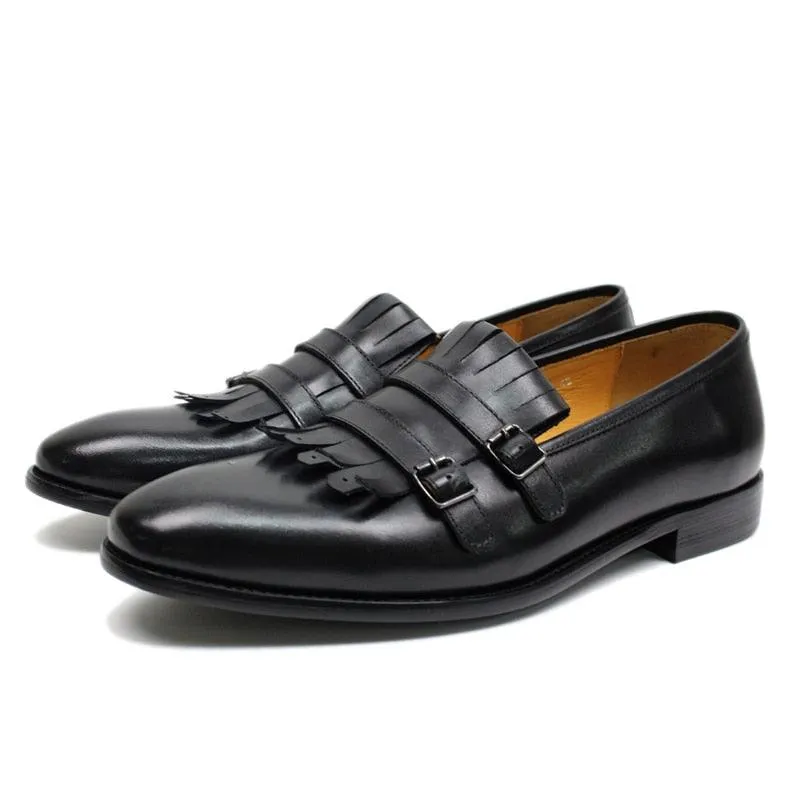 Tassel Monk Strap Loafers - Men Shoes