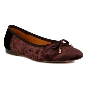 Velvet Bow Ballerinas