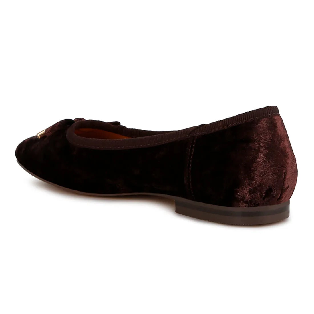 Velvet Bow Ballerinas