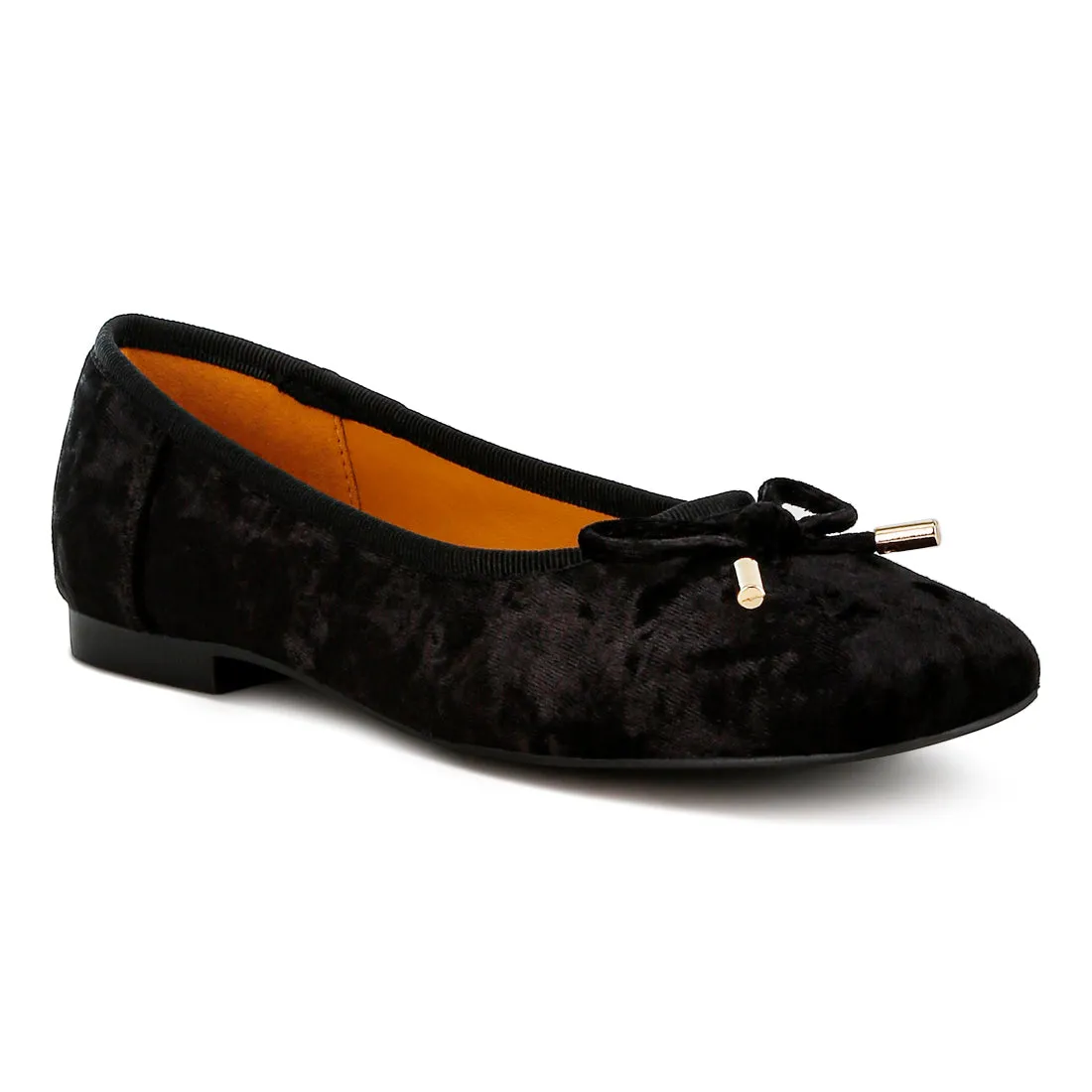 Velvet Bow Ballerinas