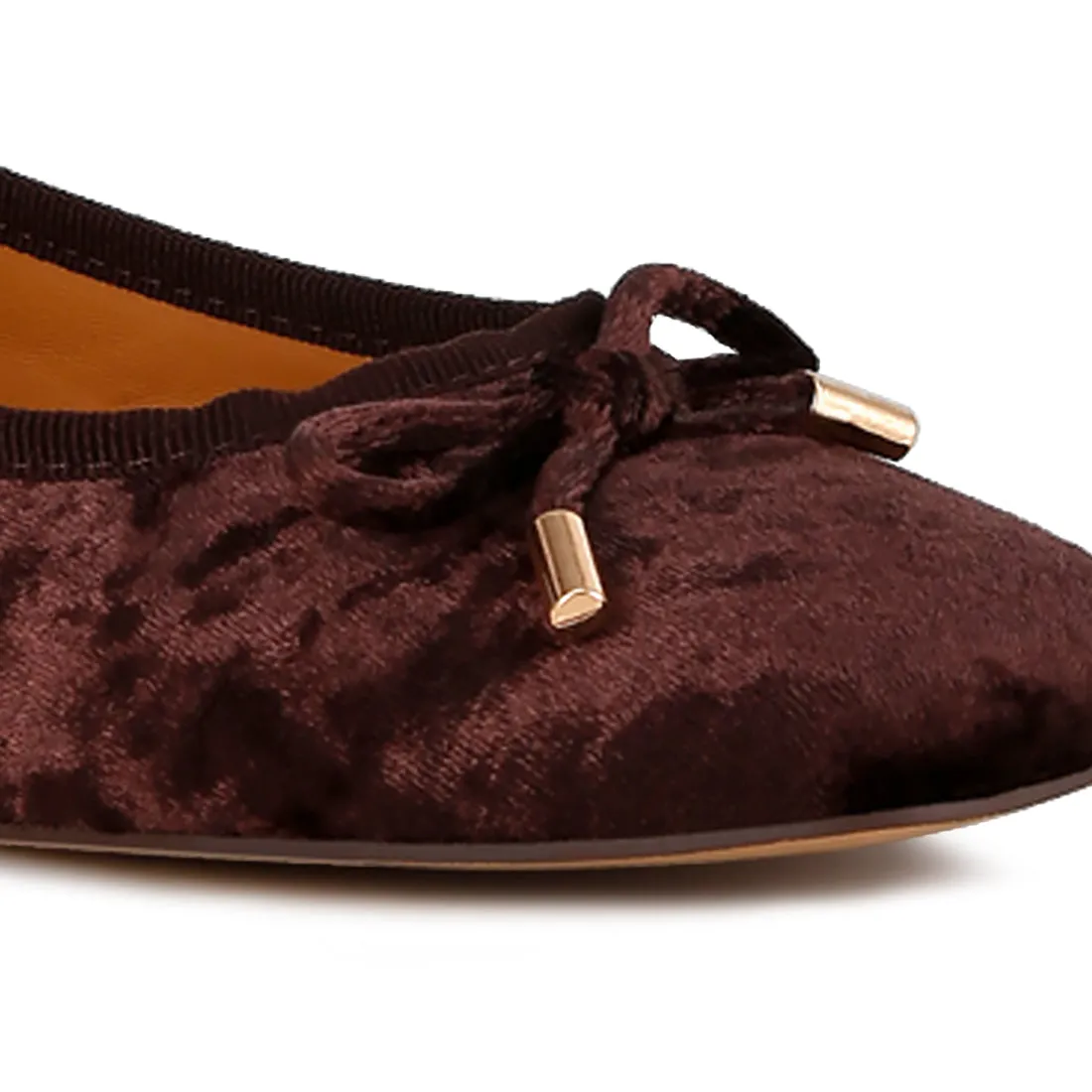 Velvet Bow Ballerinas