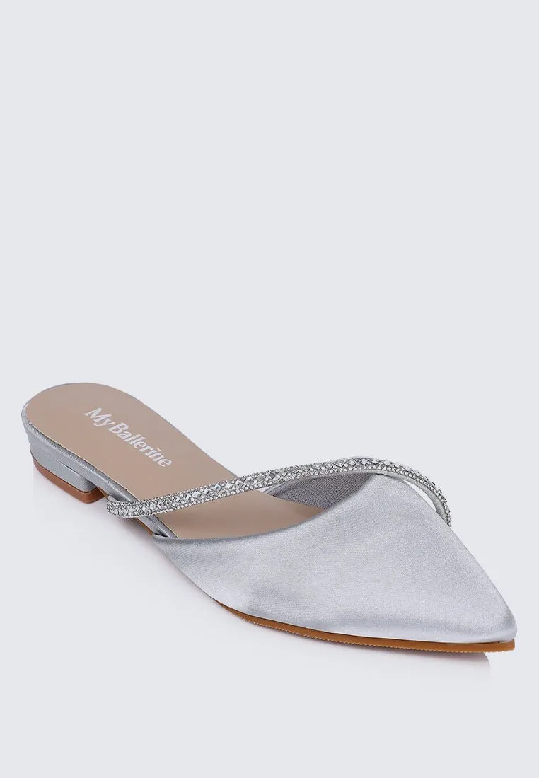 Vion Comfy Ballerina In Silver