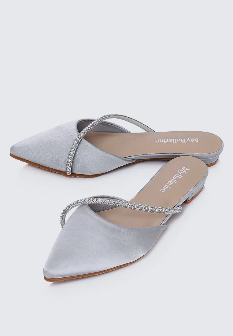 Vion Comfy Ballerina In Silver