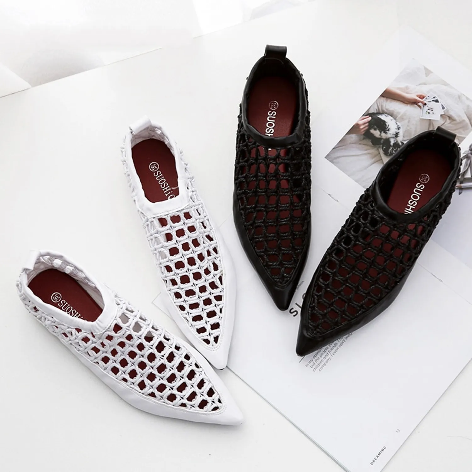 Women's Summer Breathable Rope Pointed Toe Loafers